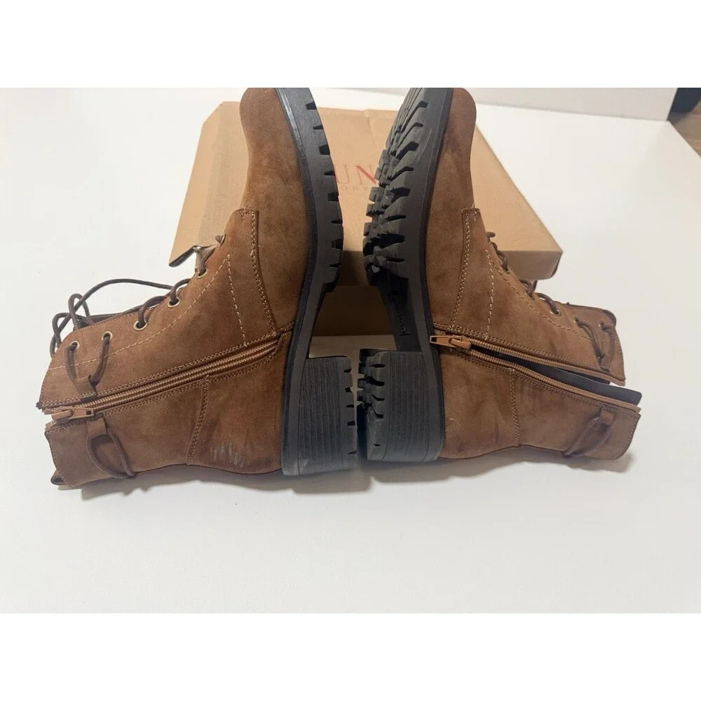 Dunes Combat Boots Womans Size 8.5 USA  Suede Brown